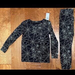 NEW WITH TAGS! Toddler Boys Old Navy 2-Piece Pajamas - 2T - Green Spider Cobwebs